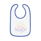 Little Miss Magic Baby Bib with fun pastel lettering