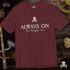 Naughty List Pirate T-Shirt | Funny Christmas Pirate Tee