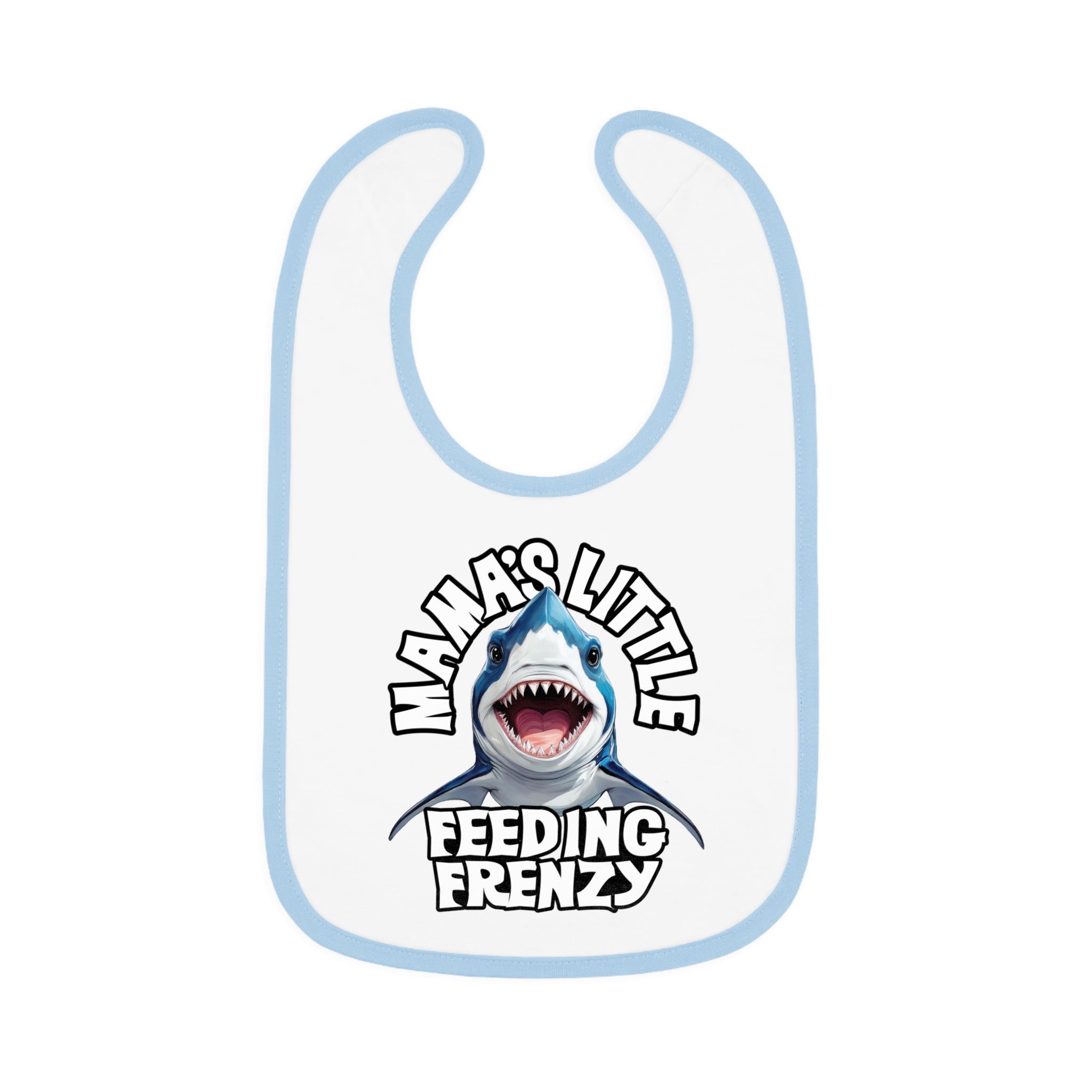 Mama's Little Feeding Frenzy Baby Bib With Cute Cartoon Baby Shark. Bibs