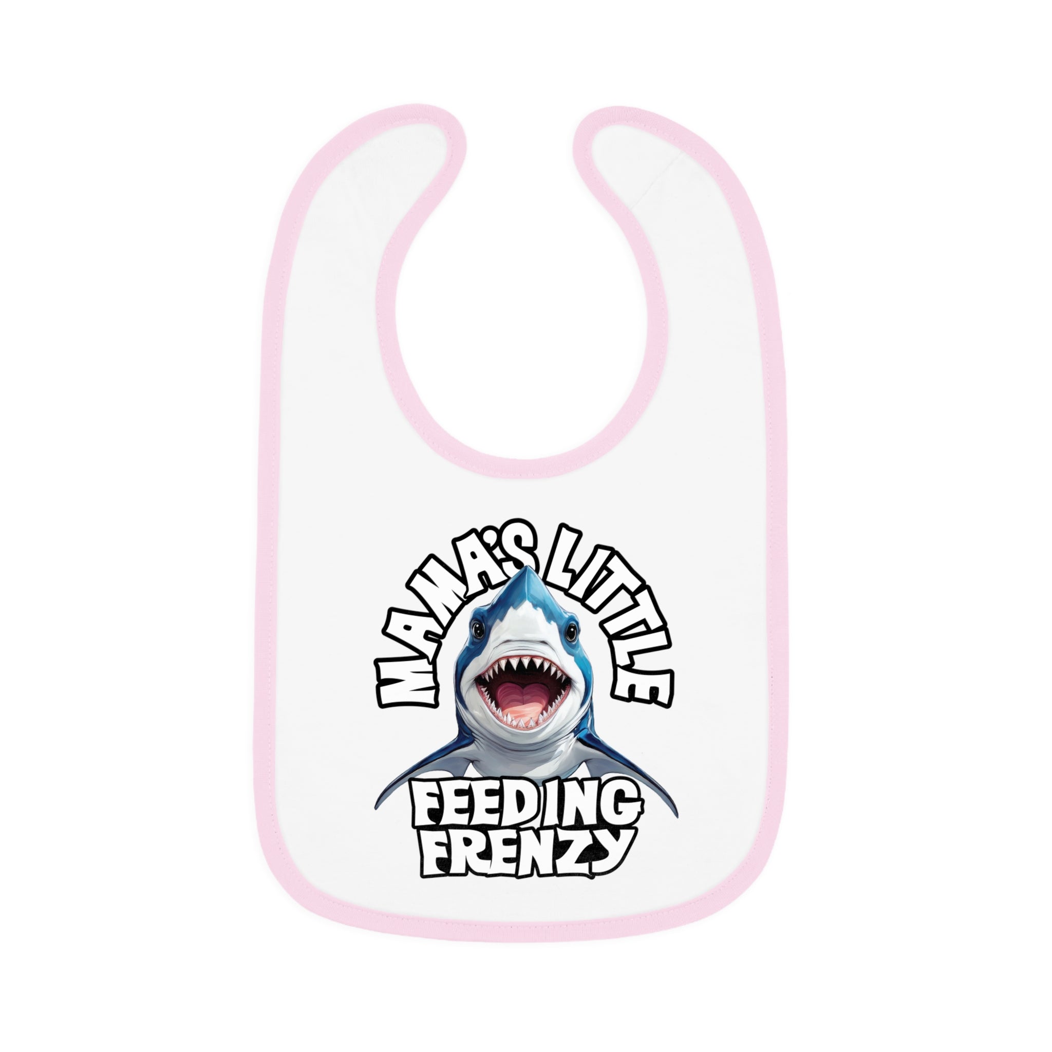 Mama's Little Feeding Frenzy Baby Bib With Cute Cartoon Baby Shark. Bibs