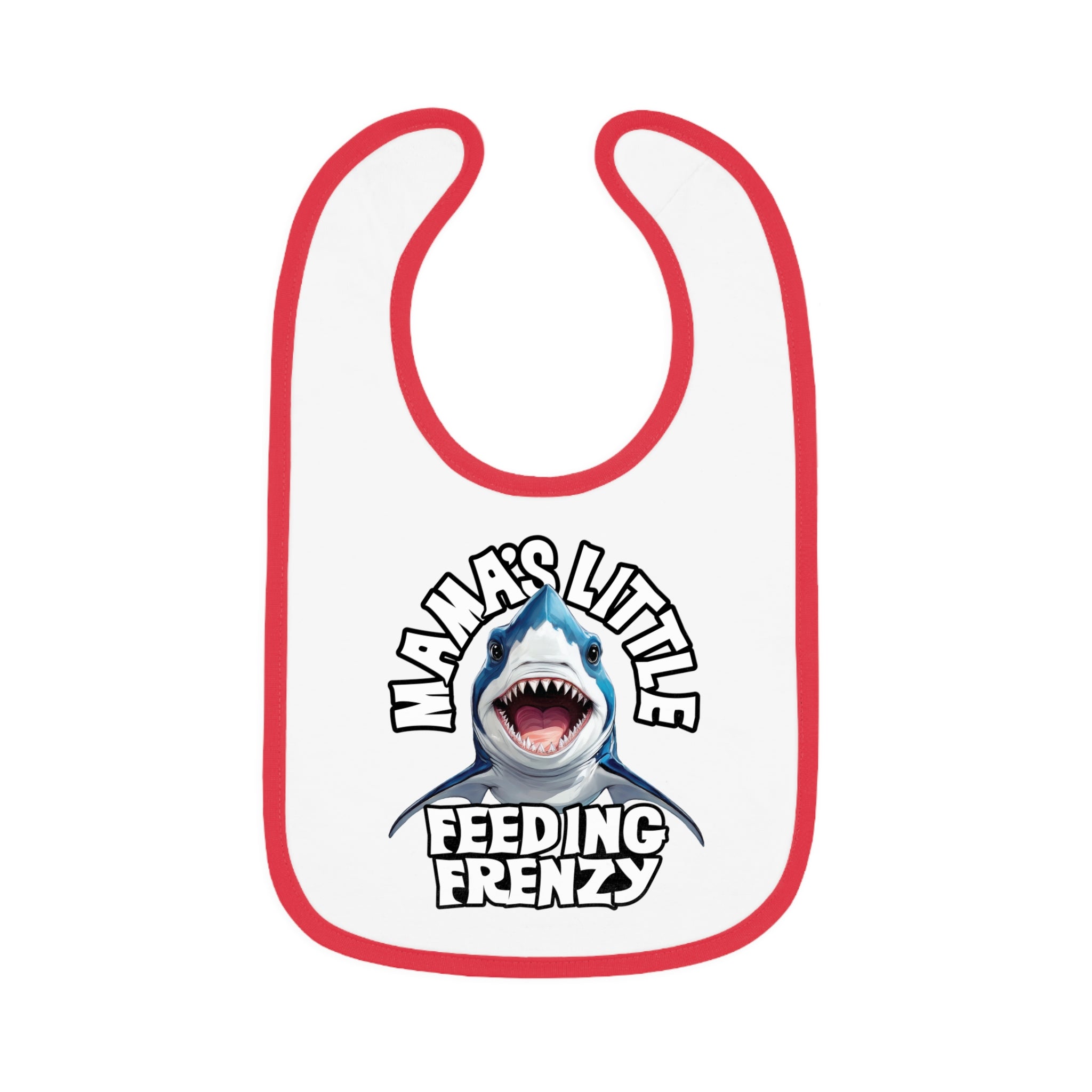 Mama's Little Feeding Frenzy Baby Bib With Cute Cartoon Baby Shark. Bibs
