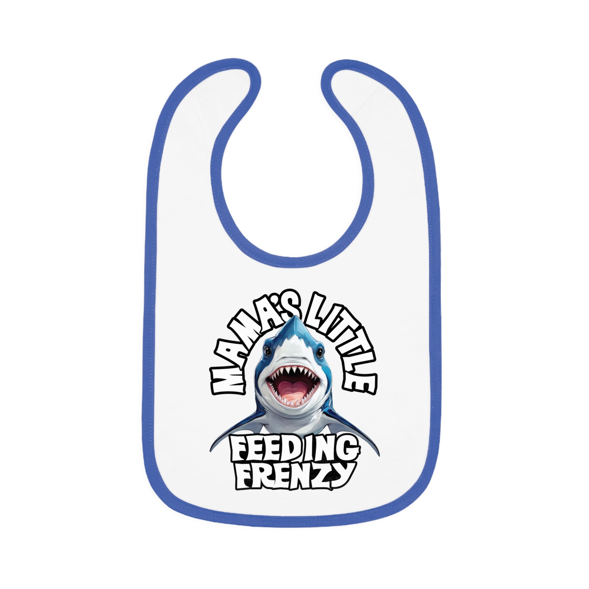 Mama's Little Feeding Frenzy Baby Bib With Cute Cartoon Baby Shark. Bibs