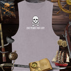 Jolly Roger Pirate - Stonewash Pirate Themed Tank Top 🏴‍☠️ Tank Tops
