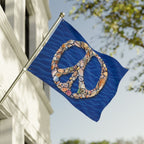 Peace sign flag on a building in Sanibel Island
