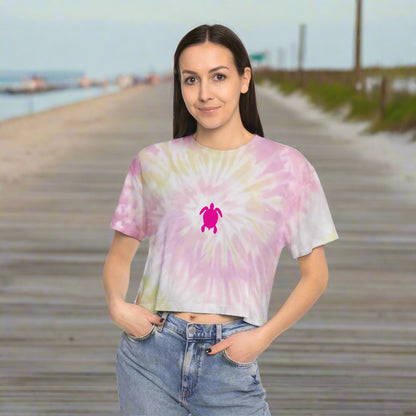 Sea Turtle | Zentangle Animal Art | Tie Dye Crop Top Crop Tops