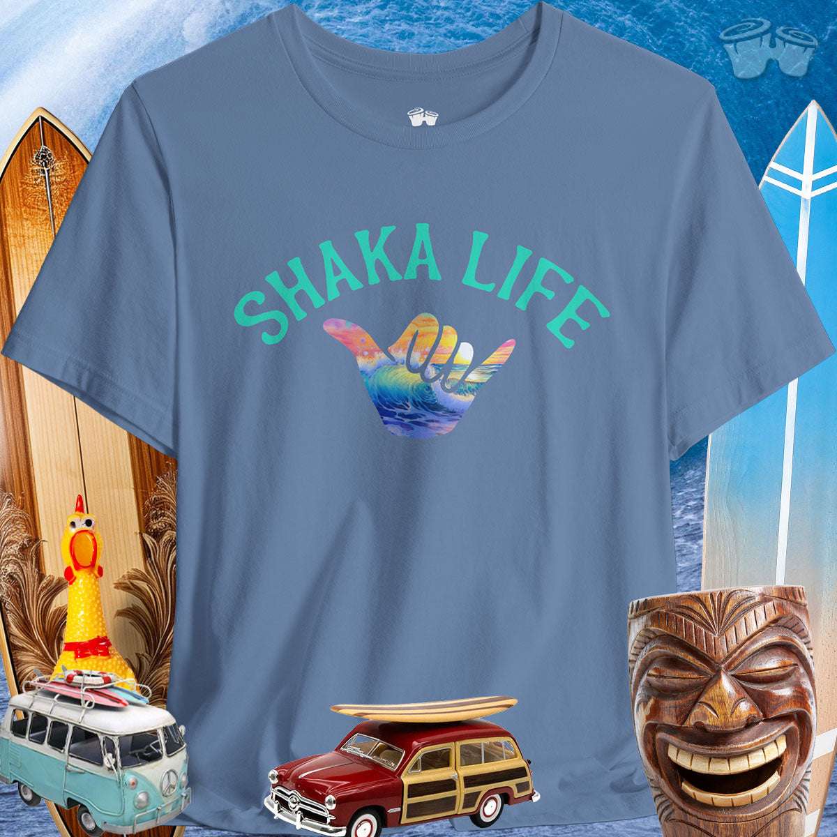 Shaka Life | Color Wave | Bella Canvas T-Shirt 🤙 T-Shirts