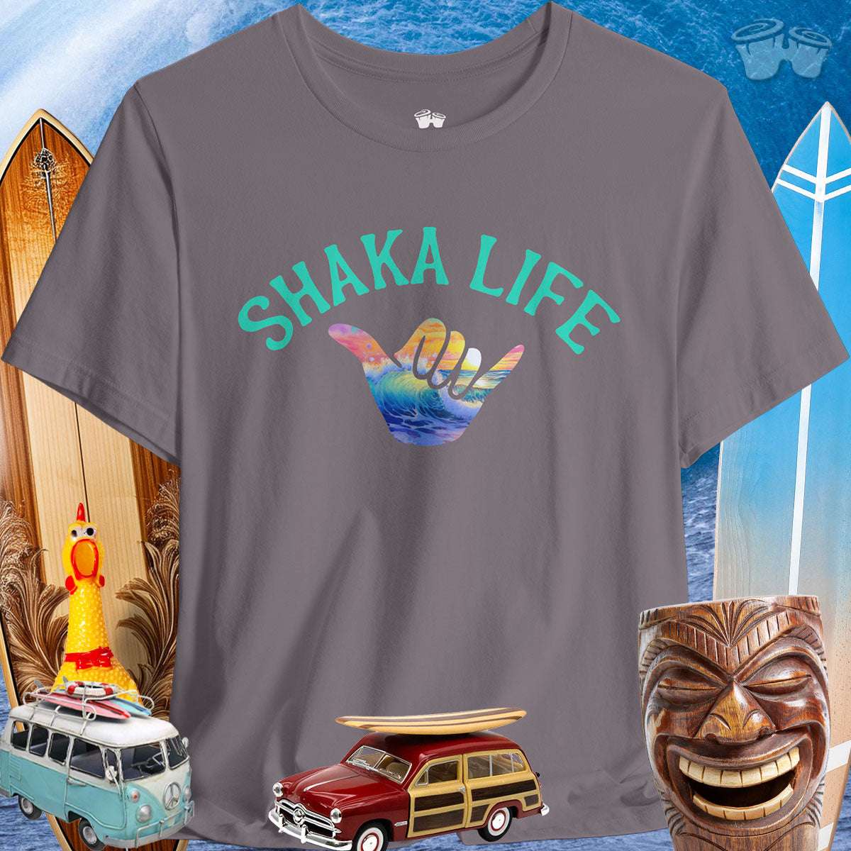 Shaka Life | Color Wave | Bella Canvas T-Shirt 🤙 T-Shirts