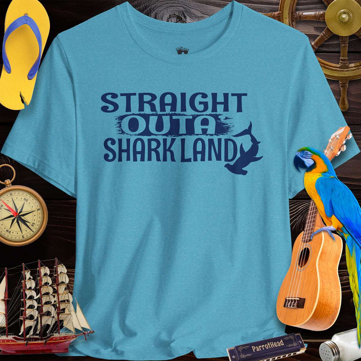 Shark Land | Bella Canvas T-Shirt | Humor Tee T-Shirts
