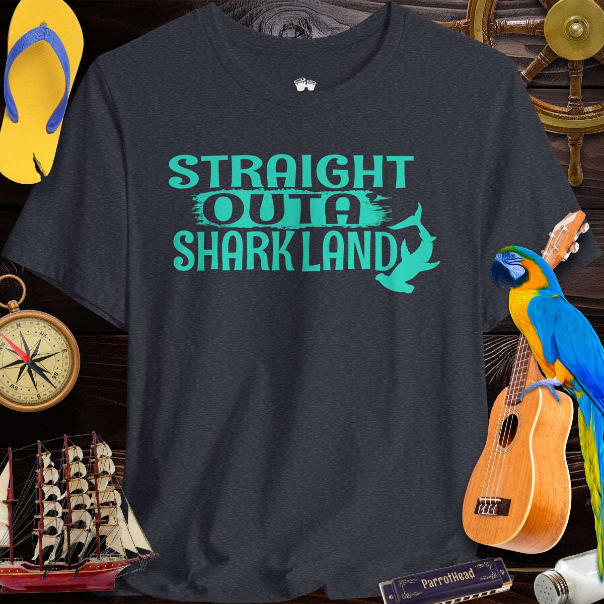 Shark Land | Bella Canvas T-Shirt | Humor Tee T-Shirts