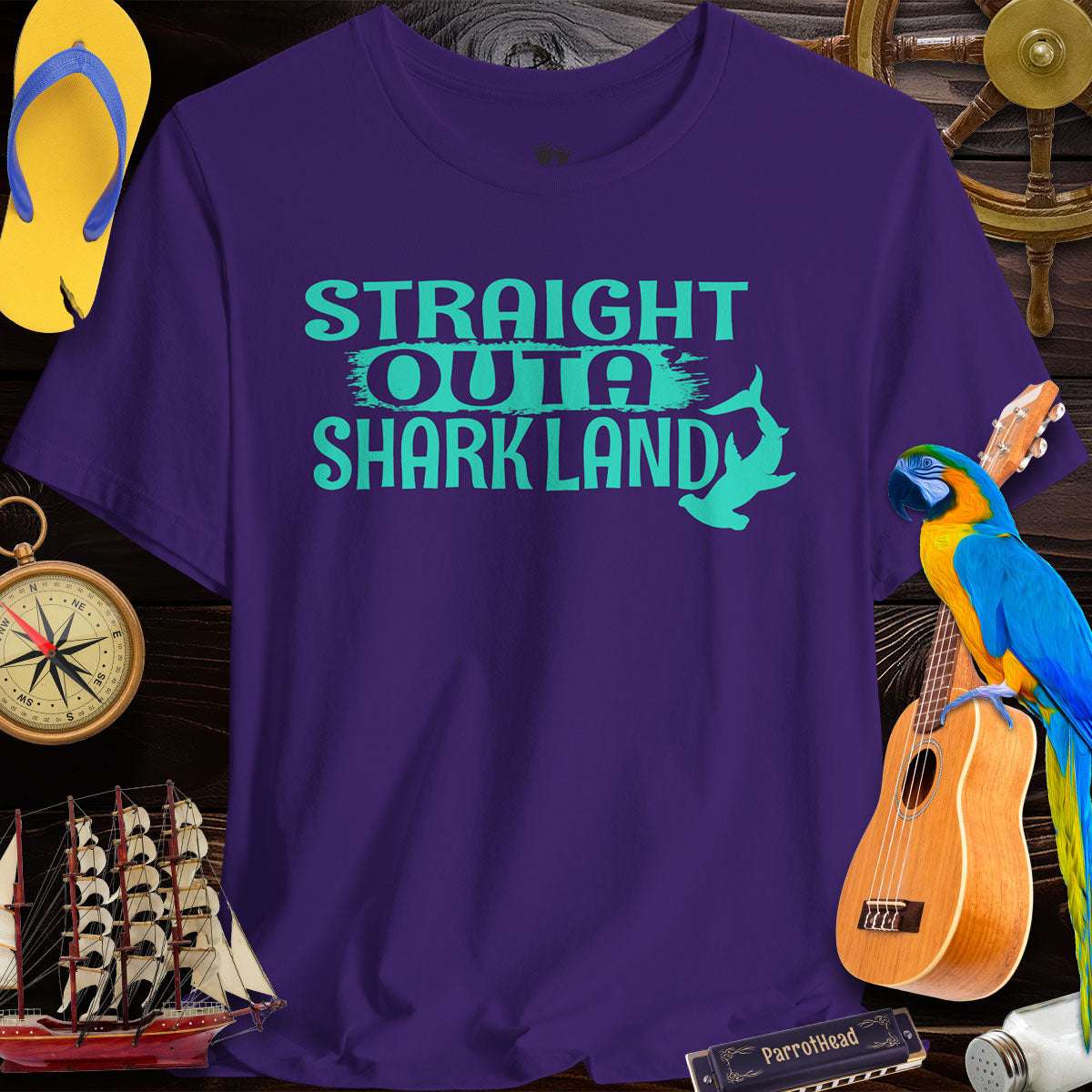 Shark Land | Bella Canvas T-Shirt | Humor Tee T-Shirts