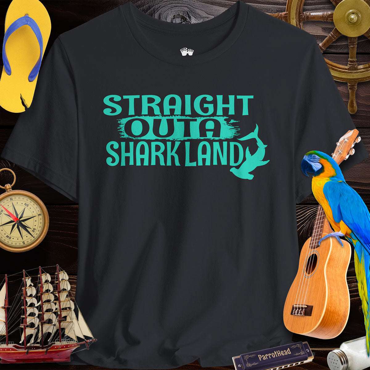 Shark Land | Bella Canvas T-Shirt | Humor Tee T-Shirts