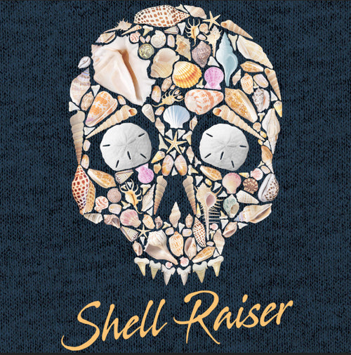 Shell Raiser | Long Sleeve Tee ☠️ Coastal Shell Skull Art