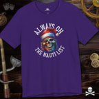 Funny Pirate Christmas Tee - Always On The Nauti List