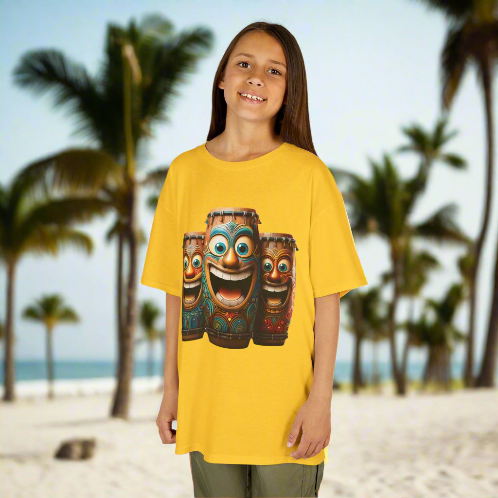Tiki T | Happy Laughing Tiki Bongo Drums | Kids 🪘 T-Shirts