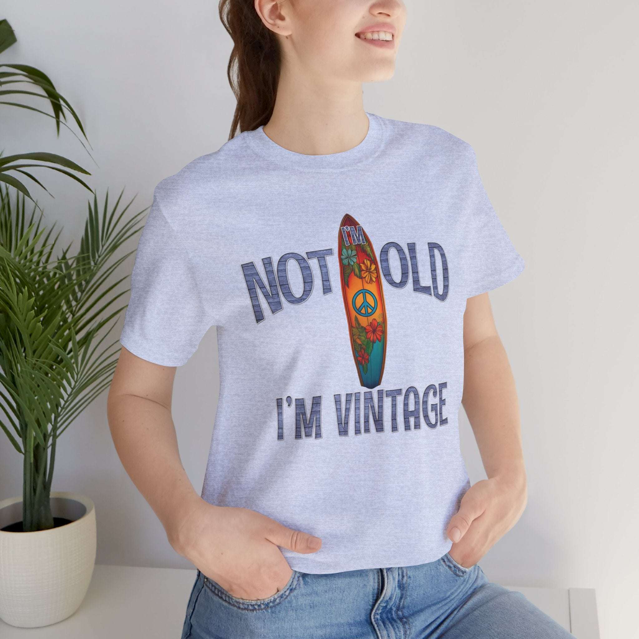 Model Wearing Vintage Surf Shop Surfboard T-Shirt 🤙