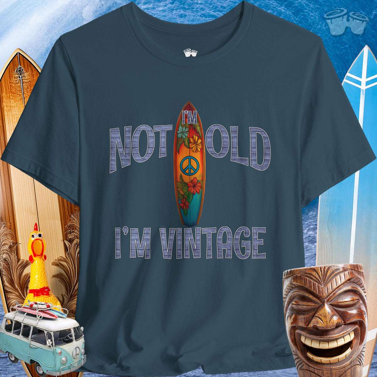 Deep Teal Vintage I Surf Shop | Surfboard T-Shirt 🤙