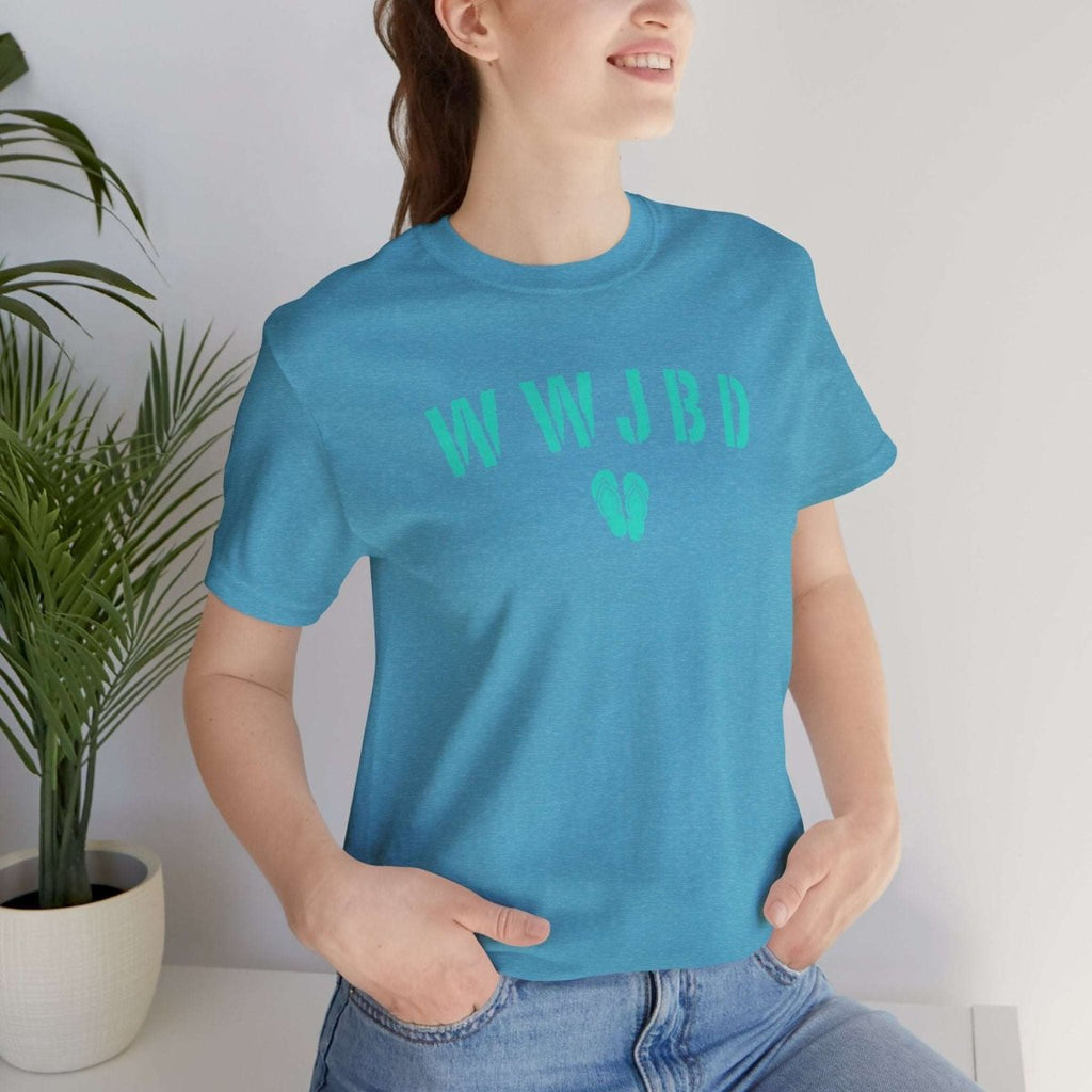 WWJBD | What Would Jimmy Buffett Do | Flip-Flop Design | Unisex T-Shirt T-Shirts