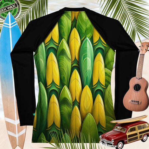 Adult Rashie | Surfboard Pattern | UPF 50+ Protection For Women Rash Guards & Swim Shirts
