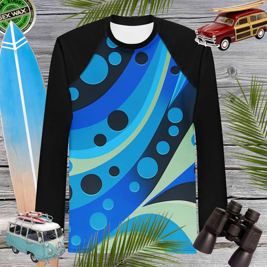 Beach Rashie | Wavy Pattern | UPF 50+ 🤙 Rash Guard