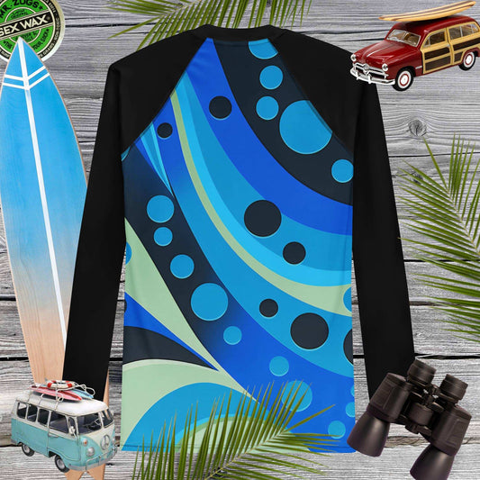 Beach Rashie | Wavy Pattern | UPF 50+ 🤙 Rash Guard
