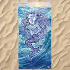Beach Towel - Mermaid Zen Series by RonBongo