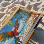 Geep the party going beach towel laying on a beach lounger in the Florida Keys