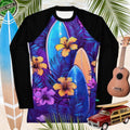 Blue Hawaiian Surfboard Rashies | Women's UPF 50+ Rashguard 🤙 Rash Guards & Swim Shirts