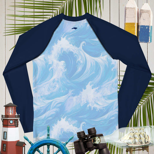 Help Clean The Oceans | Blue Rashie For Teen Youths Rash Guard