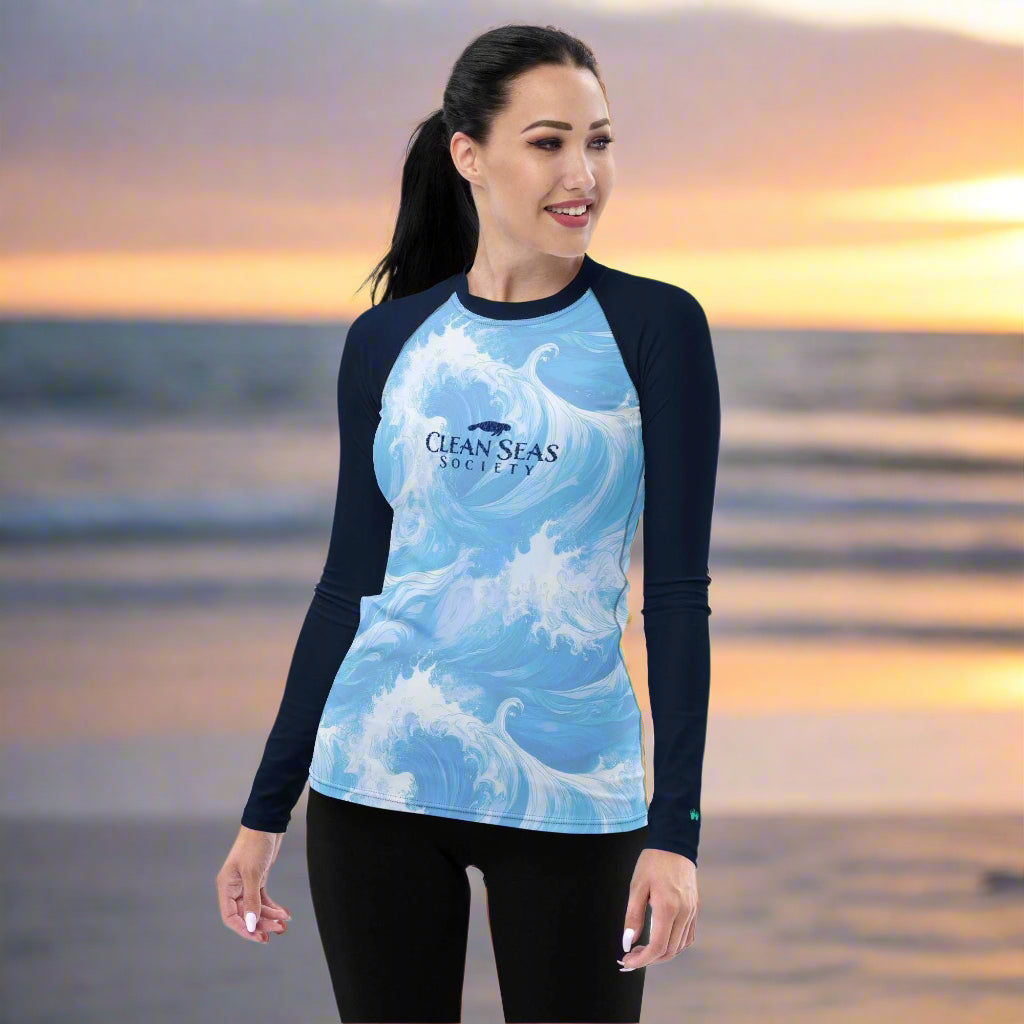 Clean Sea Society Rash Guard | Women's UPF 50+ Rash Guard