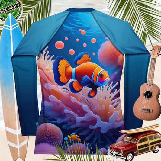 Clown Fish Rashie | Nemo Fish Rashguard for Women | UPF 50+ Rash Guards & Swim Shirts
