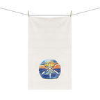 Coastal Decor | Cotton Tea Towel | Painted Sand Dollar Sunset