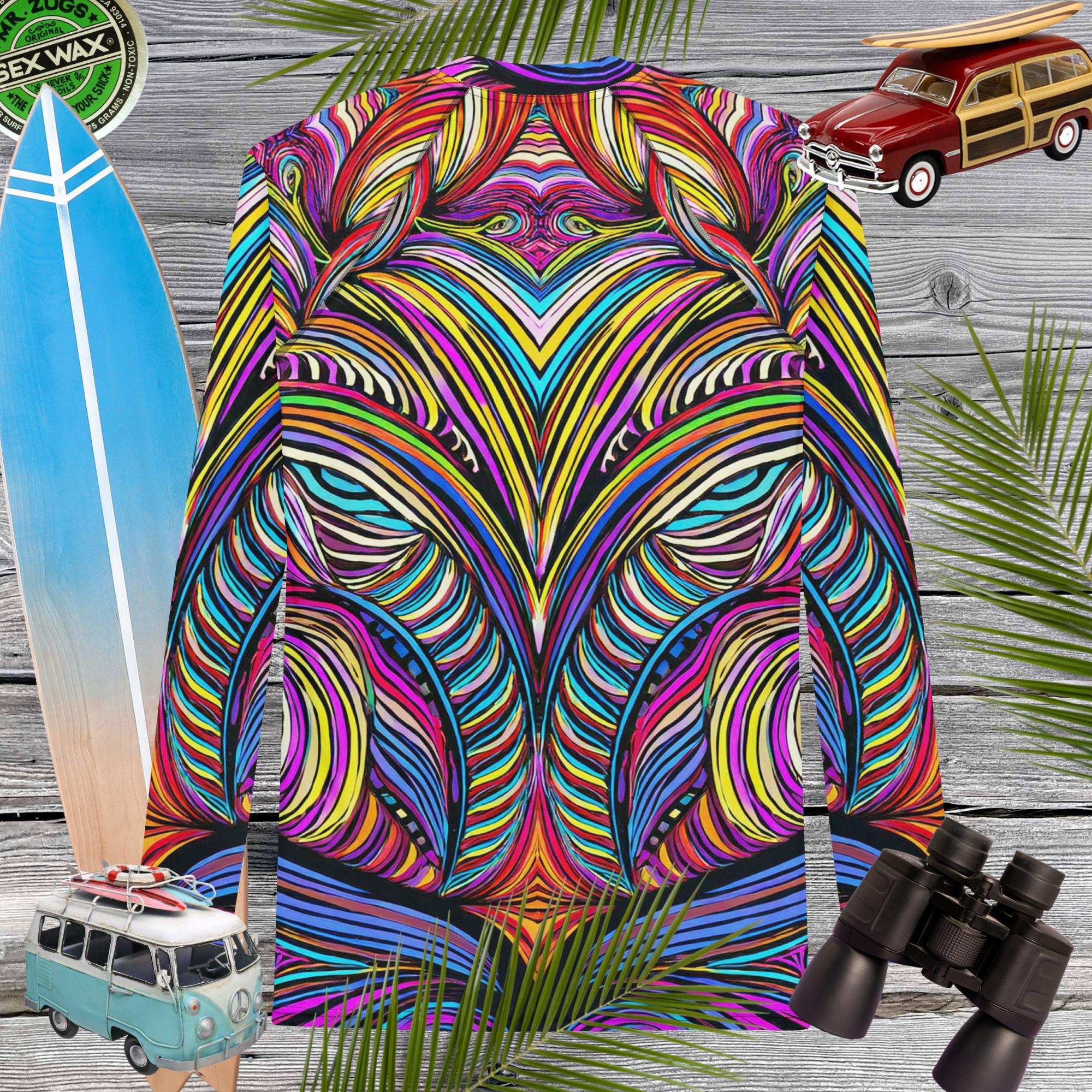 Crazy Tiki Abstract | Adult Rashie | Men's UPF 50+ Rash Guard