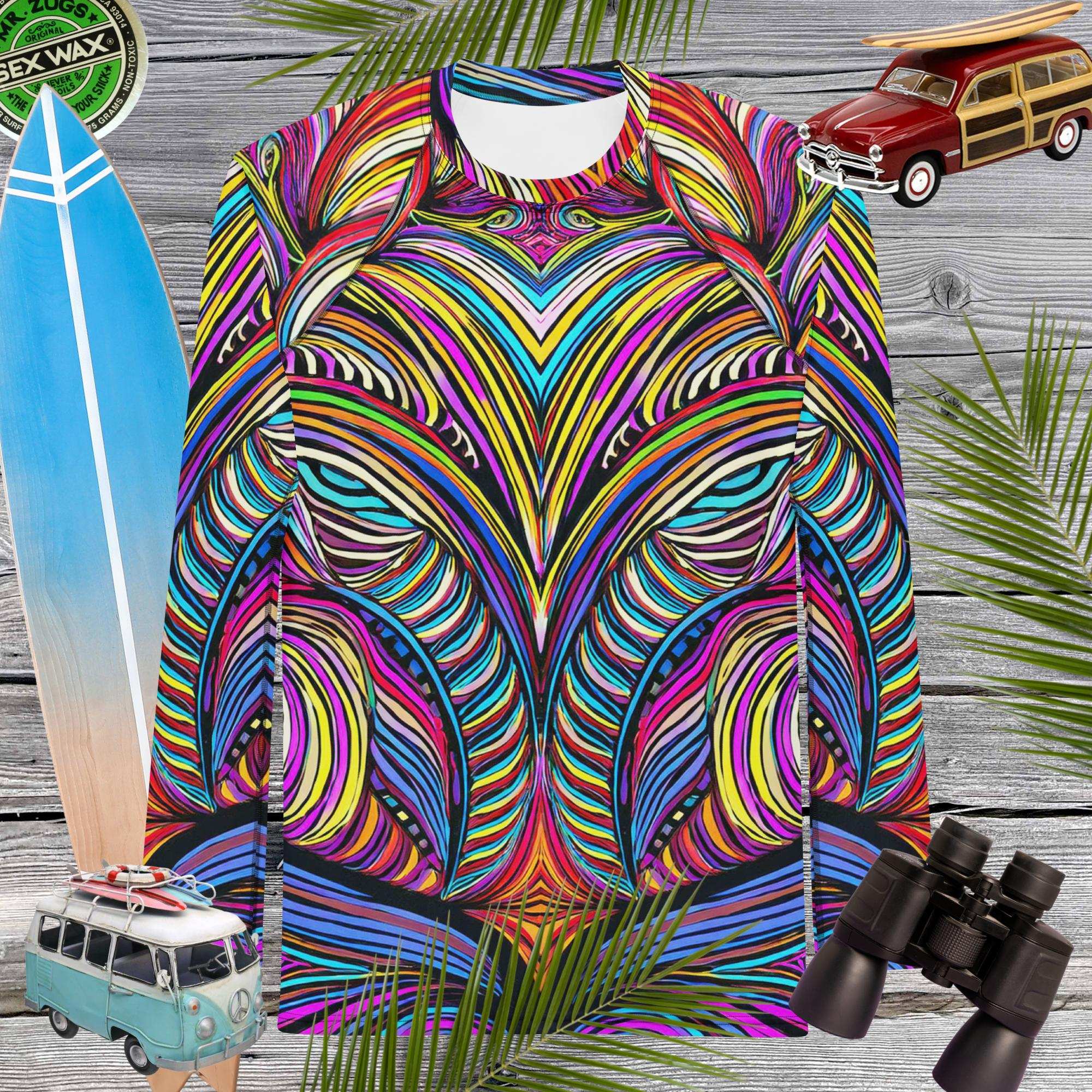 Crazy Tiki Abstract | Adult Rashie | Men's UPF 50+ Rash Guard