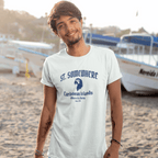 Island dude hanging loose in St Somewhere sporting the resort tee somewhere in the Caribbean. 