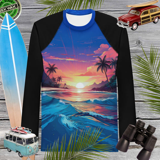 Island Sunset | Men's UV Rash Guard | | UPF 50+ Rash Guards & Swim Shirts