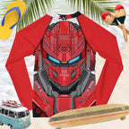 Robot Rashguard For Kids | Red Rashie | UPF 50+ Rash Guard