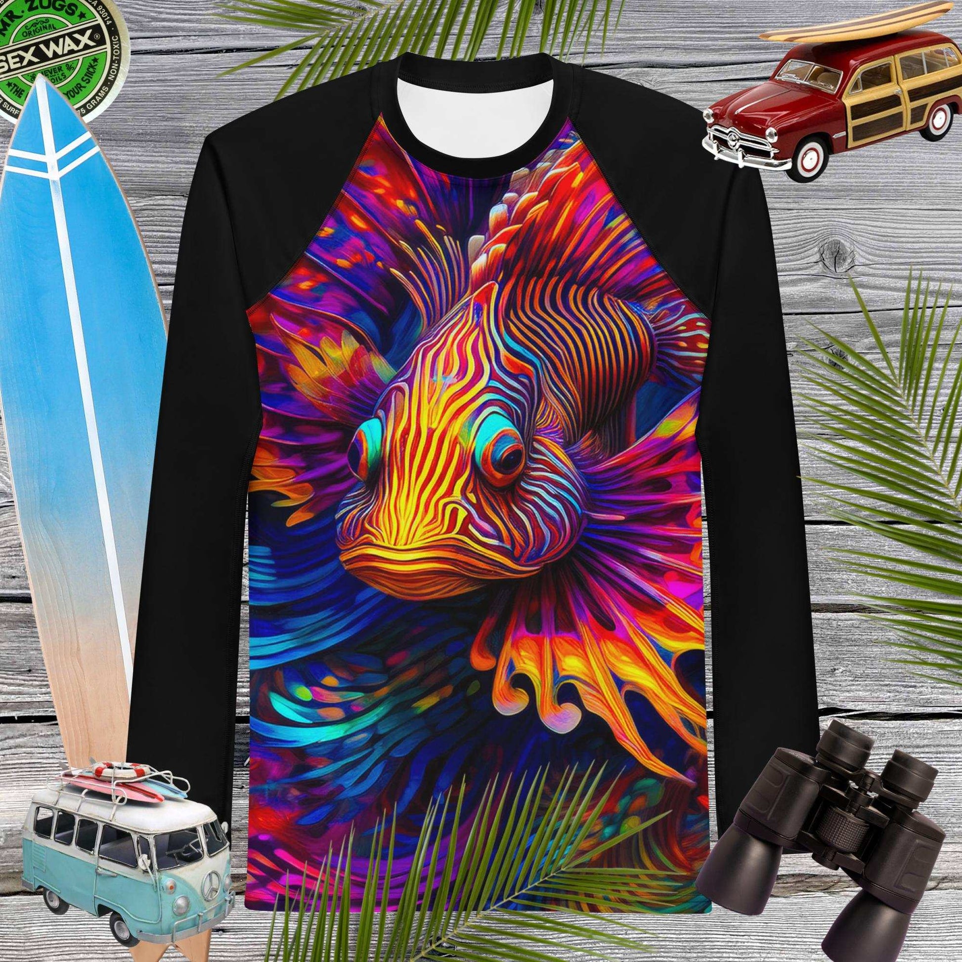 Lion Fish Rash Guard | Adult Rashie For Men | 🤙 Rash Guard