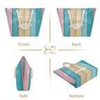 Striped bag with 'Respect the Locals' text shown from front, back, side, and bottom views.