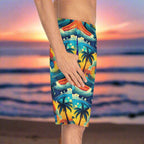 dude wearing Hawaiian Dream Print Board Short from Bongo Beachwear