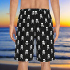 back of men's bathing shorts worn by a surfer waiting for high tide