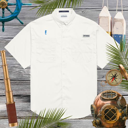 Men’s Columbia Short Sleeve Fishing Shirt | Seahorse Embroidery Shirts