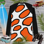 Men's Orange Rashie | Clown Fish Pattern | UPF 50+ Rash Guard