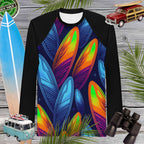 Men's Rash Guard | Nigh Sky Surfboard Pattern | UPF 50+ Rash Guard