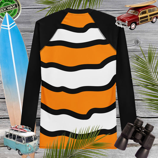 Men's Swimming Rashie | Clown Fish Stripes | 🤙 Rash Guard