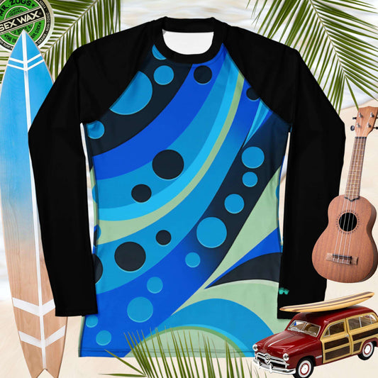 Ocean Abstract Wave Art | Women's Rashguard | UPF 50+ Rash Guards & Swim Shirts