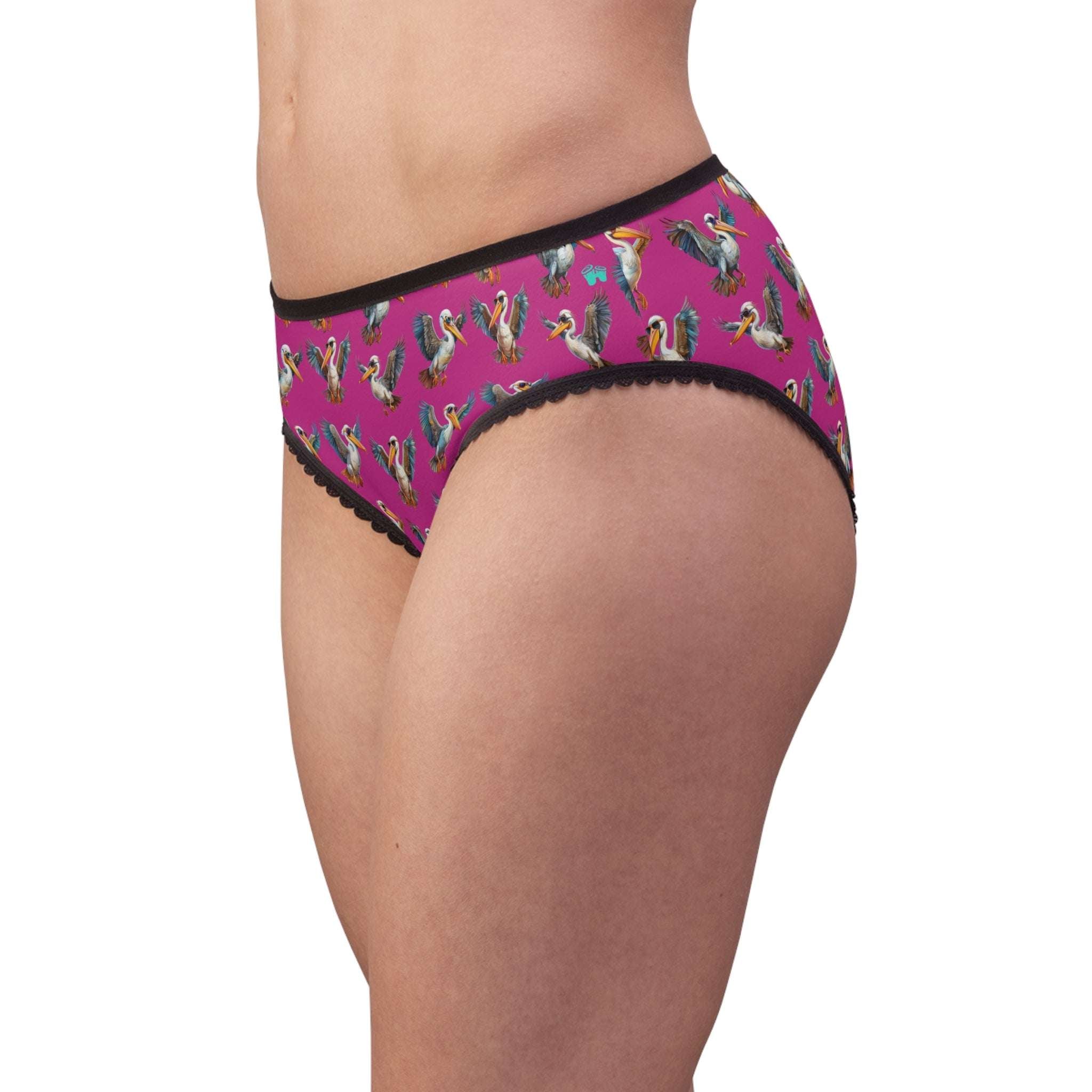 Pelican Briefs with fun pelican print, vibrant colors, and comfortable waistband for women.