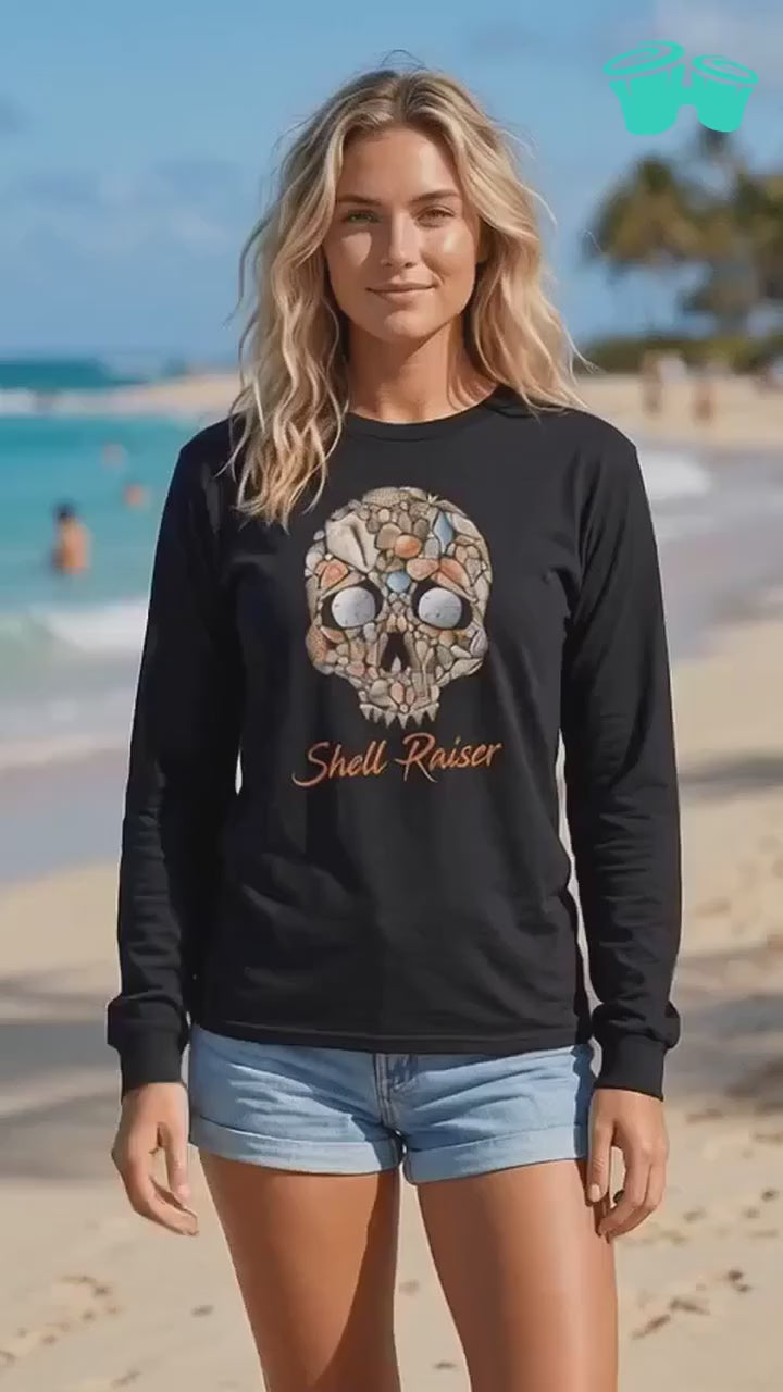 Shell Raiser Sugar Skull Long Sleeve Tee