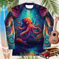Psychedelic Octopus | Women's UPF 50+ Rash Guard Rash Guard