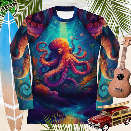 Psychedelic Octopus | Women's UPF 50+ Rash Guard Rash Guard