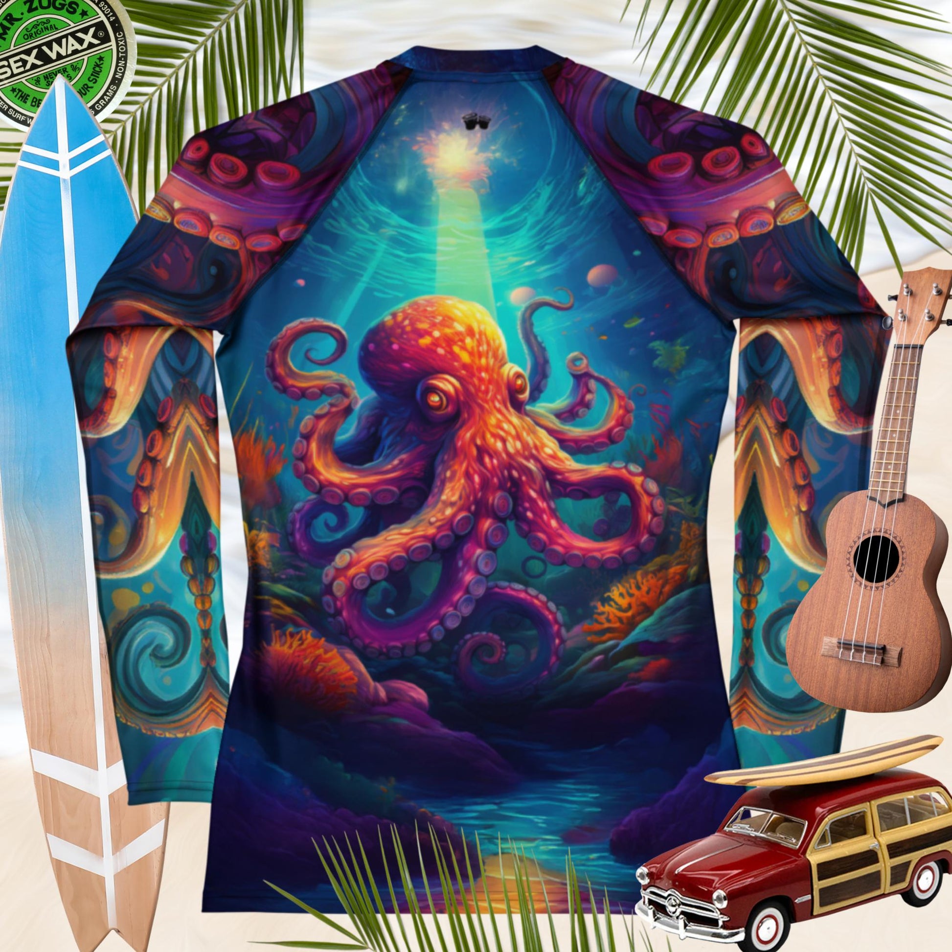 Psychedelic Octopus | Women's UPF 50+ Rash Guard Rash Guard